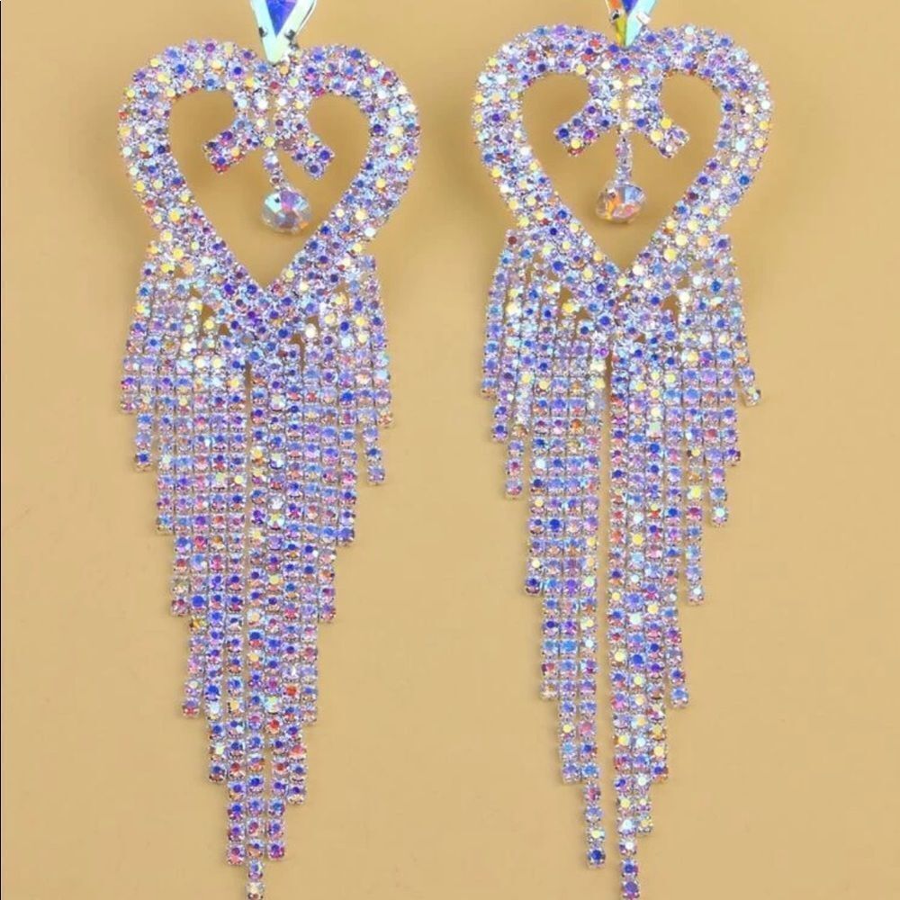 Amazing Rhinestone Statement Earrings - Picture 2 of 5